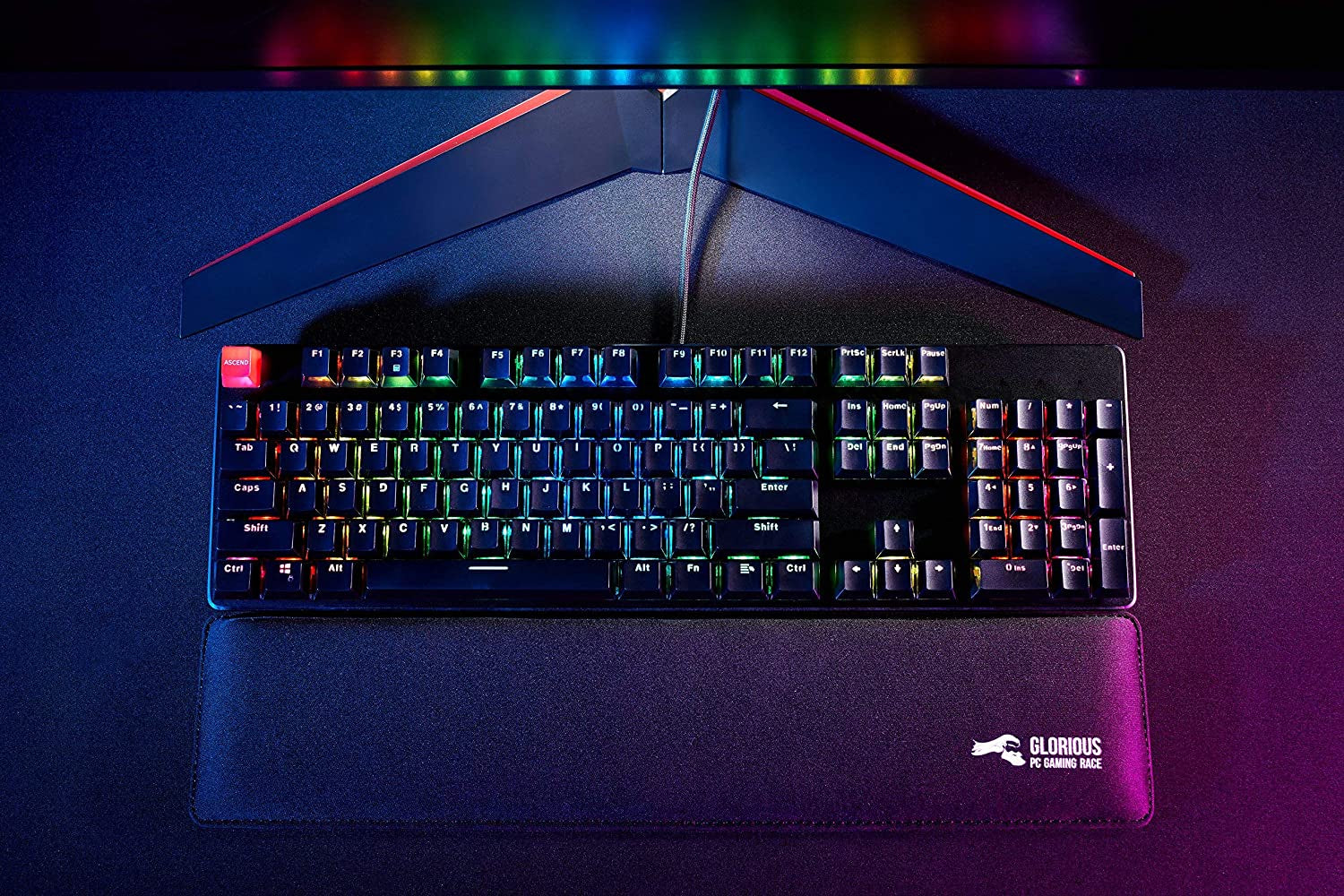 Modular Mechanical Gaming Keyboard - Full Size GMMK (104 Key) - RGB LED Backlit, Brown Switches, Hot Swap Switches (Black)(Gmmk-Brn)